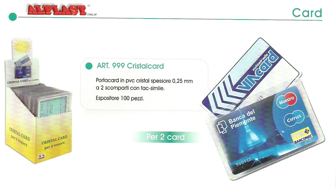 Alplast Art. 999 Cristalcard Alplast Art. 999 Cristalcard